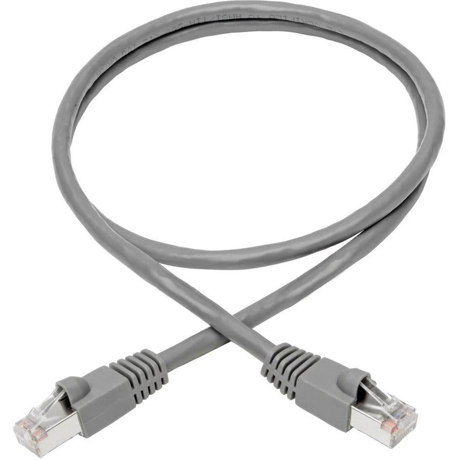 Tripp Lite N262-002-Gy Cat6A 10G-Certified Snagless Shielded Stp Ethernet Cable (Rj45 M/M), Poe, Gray, 2 Ft. (0.61 M)