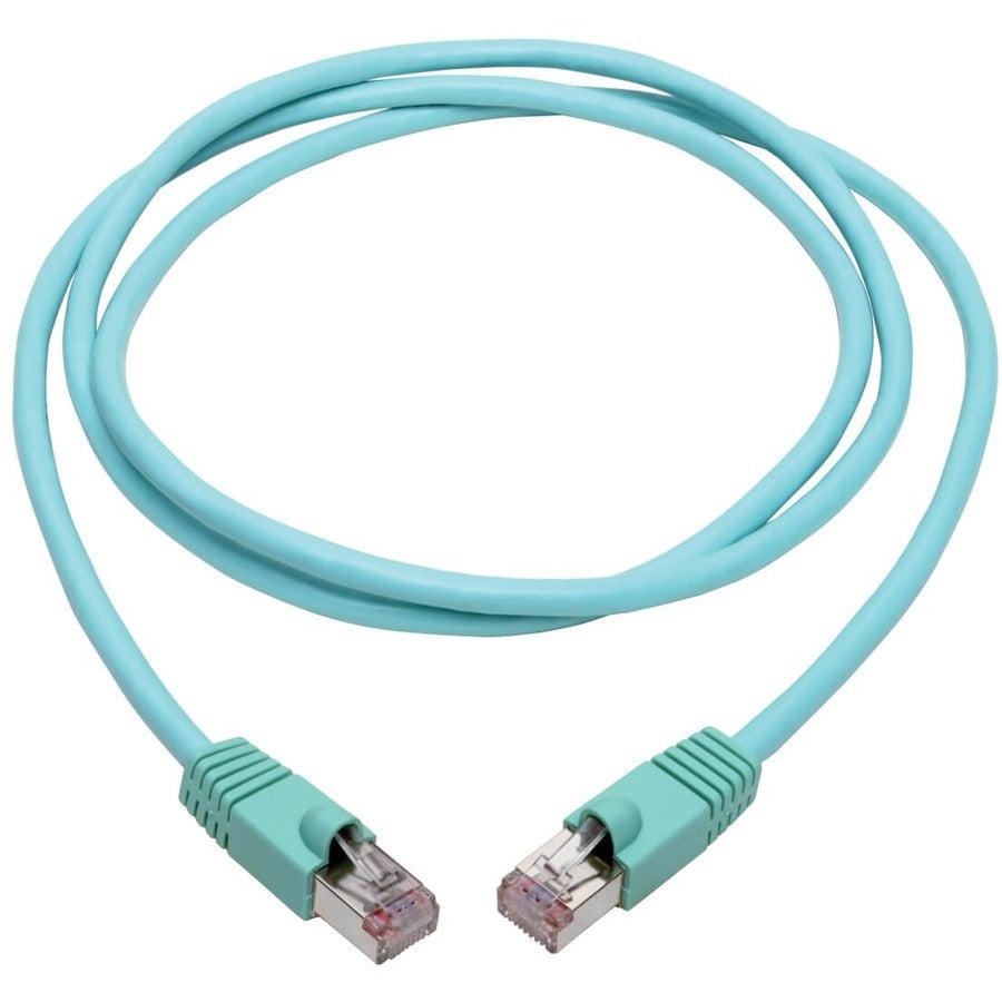 Tripp Lite N262-006-Aq Cat6A 10G-Certified Snagless Shielded Stp Ethernet Cable (Rj45 M/M), Poe, Aqua, 6 Ft. (1.83 M)
