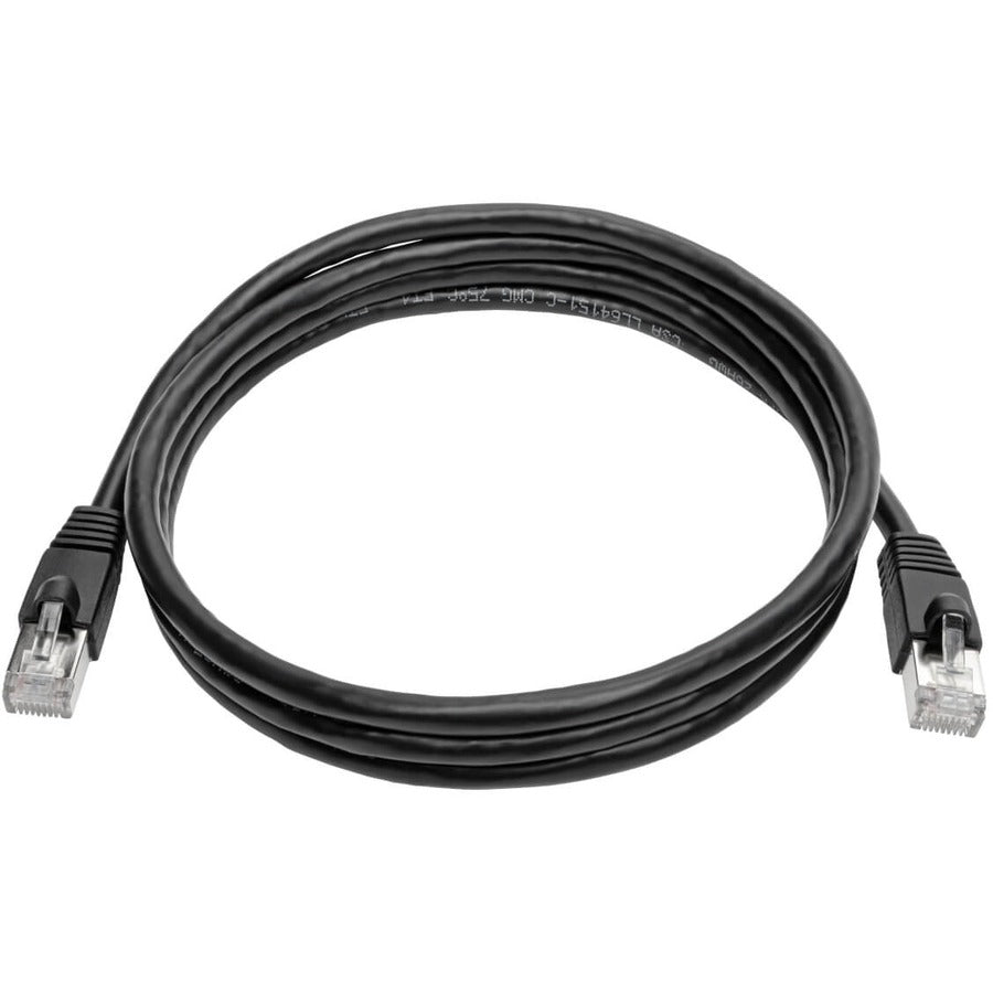 Tripp Lite N262-006-Bk Cat6A 10G-Certified Snagless Shielded Stp Ethernet Cable (Rj45 M/M), Poe, Black, 6 Ft. (1.83 M)