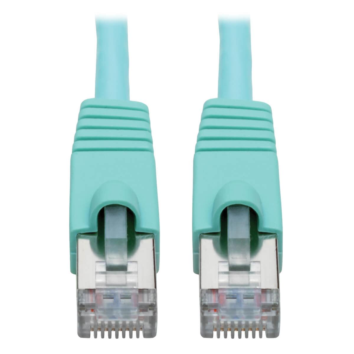 Tripp Lite N262-012-Aq Cat6A 10G-Certified Snagless Shielded Stp Ethernet Cable (Rj45 M/M), Poe, 12 Ft. (3.66 M)