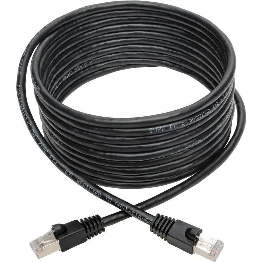 Tripp Lite N262-012-Bk Cat6A 10G-Certified Snagless Shielded Stp Ethernet Cable (Rj45 M/M), Poe, Black, 12 Ft. (3.66 M)
