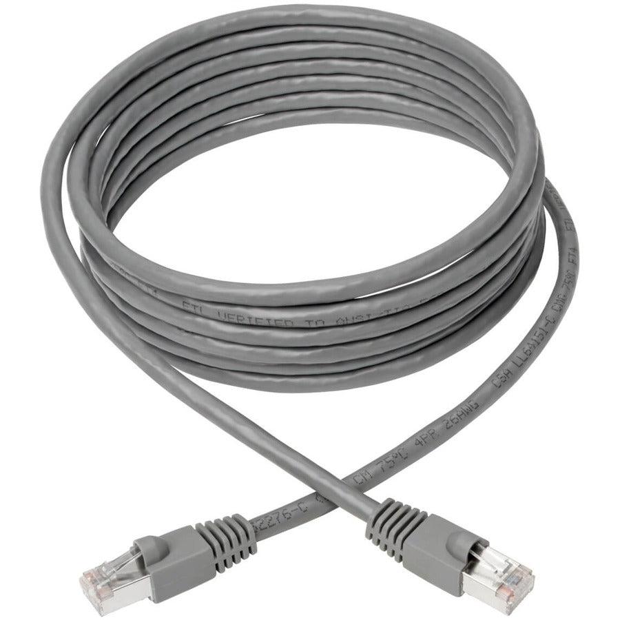 Tripp Lite N262-012-Gy Cat6A 10G-Certified Snagless Shielded Stp Ethernet Cable (Rj45 M/M), Poe, Gray, 12 Ft. (3.66 M)