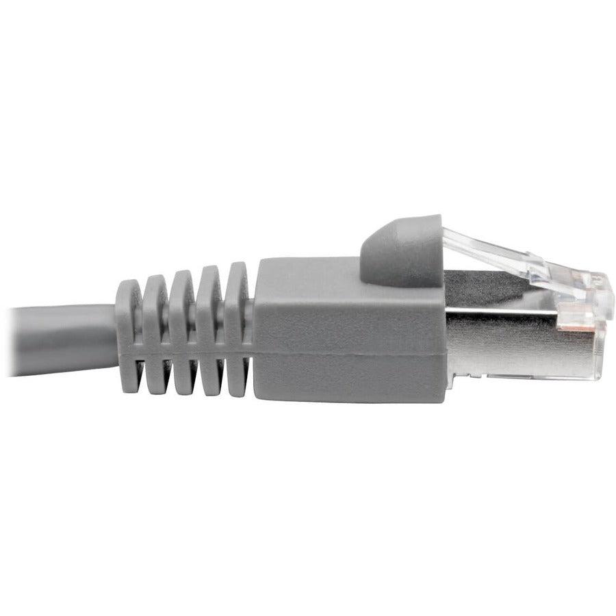 Tripp Lite N262-015-Gy Cat6A 10G-Certified Snagless Shielded Stp Ethernet Cable (Rj45 M/M), Poe, Gray, 15 Ft. (4.57 M)