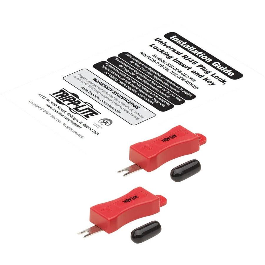 Tripp Lite N2Lock-Key-Rd Security Key For Rj45 Plug Locks And Locking Inserts, Red, 2 Pack