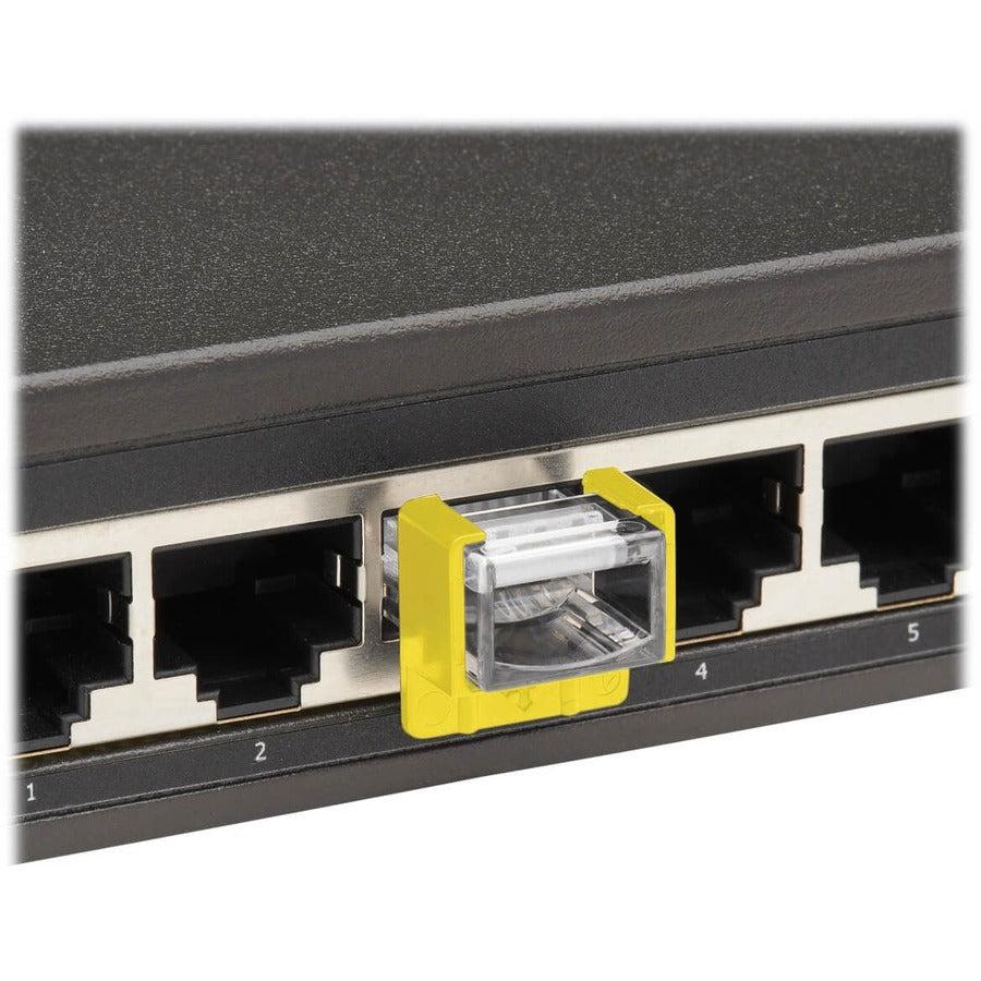 Tripp Lite N2Lplug-010-Yw Universal Rj45 Locking Inserts, Yellow, 10 Pack