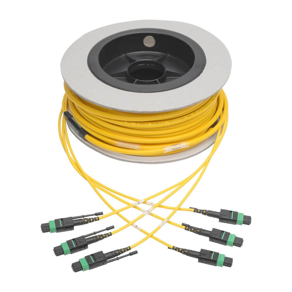 Tripp Lite N392-23M-3X8-Ap Mtp/Mpo (Apc) Singlemode Slim Trunk Cable, 24-Strand, 40/100 Gbe, 40/100Gbase-Plr4, Plenum, 6Mm Dual Jacket, 23 M (75 Ft.)