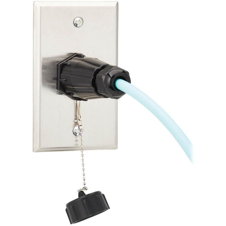 Tripp Lite N455-Bc01-Ind Rigid Industrial Ip68 Duplex Multimode Fiber Coupler (Lc/Lc) With Dust Cap, 10G Ethernet