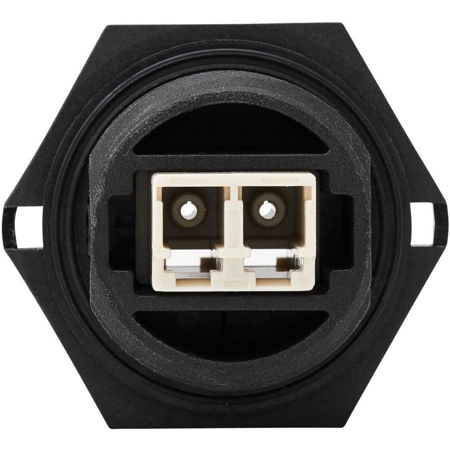 Tripp Lite N455-Bc01-Ind Rigid Industrial Ip68 Duplex Multimode Fiber Coupler (Lc/Lc) With Dust Cap, 10G Ethernet