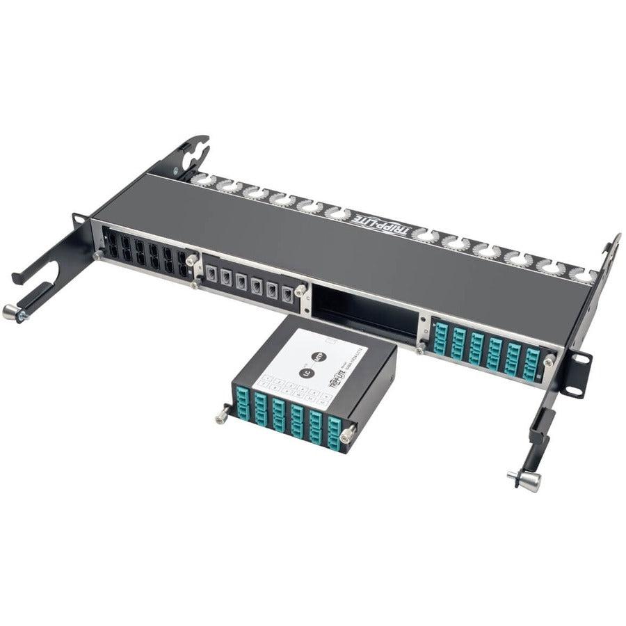 Tripp Lite N484-1M24-Lc12 100Gb/120Gb To10Gb Breakout Cassette, 24-Fiber Om4 Mtp/Mpo ( Male With Pins ) To ( X12 ) Lc Duplex