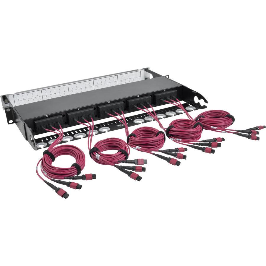 Tripp Lite N48K-15M8L60-B 40/100Gb Fiber Breakout Patch Panel, 40Gb To 4 X 10Gb, 100Gb To 4 X