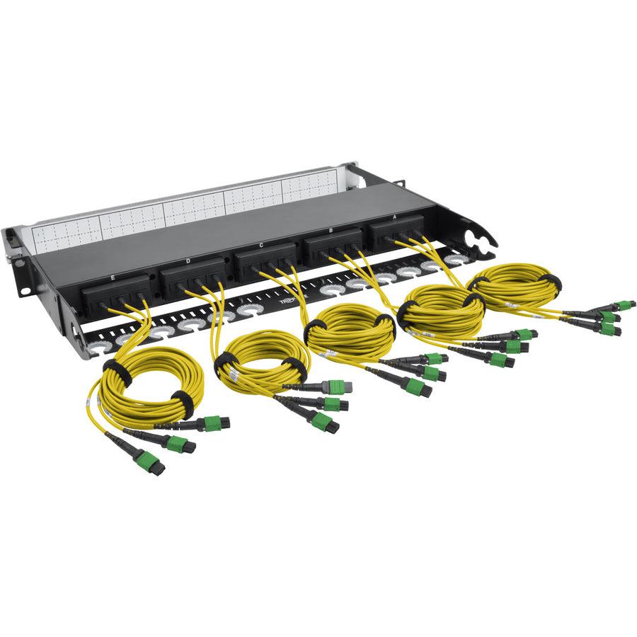 Tripp Lite N48K-15M8L60S-B 40/100Gb Fiber Breakout Patch Panel, 40Gb To 4 X 10Gb, 100Gb To 4 X 25Gb,