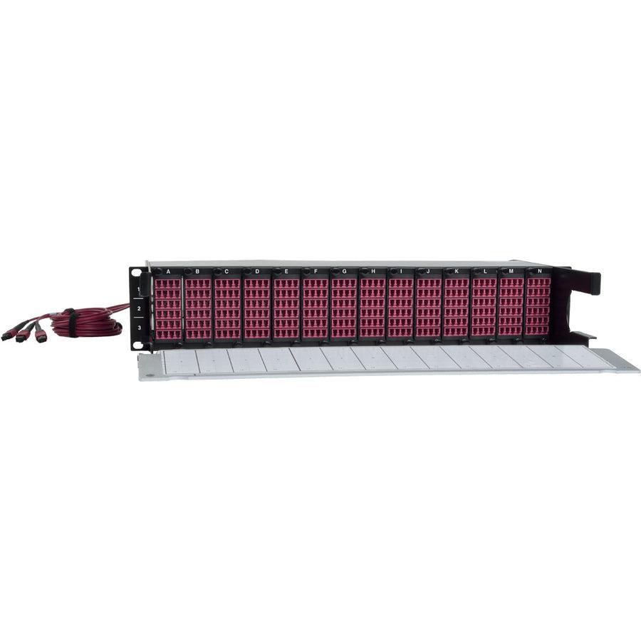 Tripp Lite N48K-42M8L168-B 40/100Gb Fiber Breakout Patch Panel, 40Gb To 4 X 10Gb, 100Gb To 4 X 25Gb,