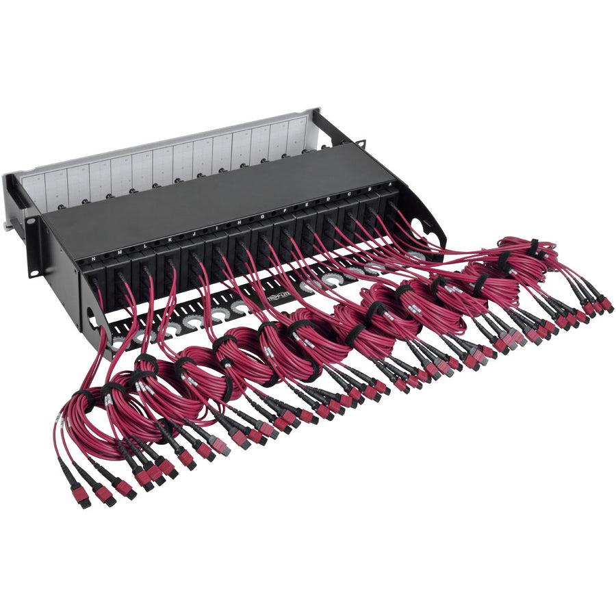 Tripp Lite N48K-42M8L168-B 40/100Gb Fiber Breakout Patch Panel, 40Gb To 4 X 10Gb, 100Gb To 4 X 25Gb,
