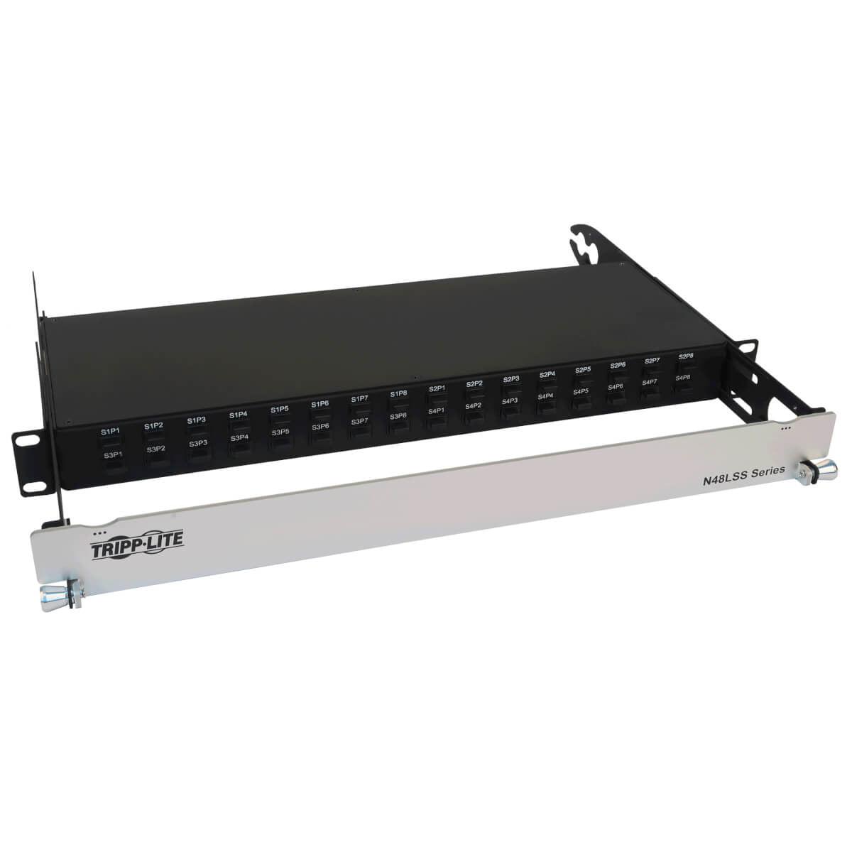 Tripp Lite N48Lss-32X32 Spine-Leaf Mpo Panel With Key-Up To Key-Down Mtp/Mpo Adapter - 12F Mtp/Mpo-Apc M/M, 8F Os2 Singlemode, 32 X 32 Ports, 1U