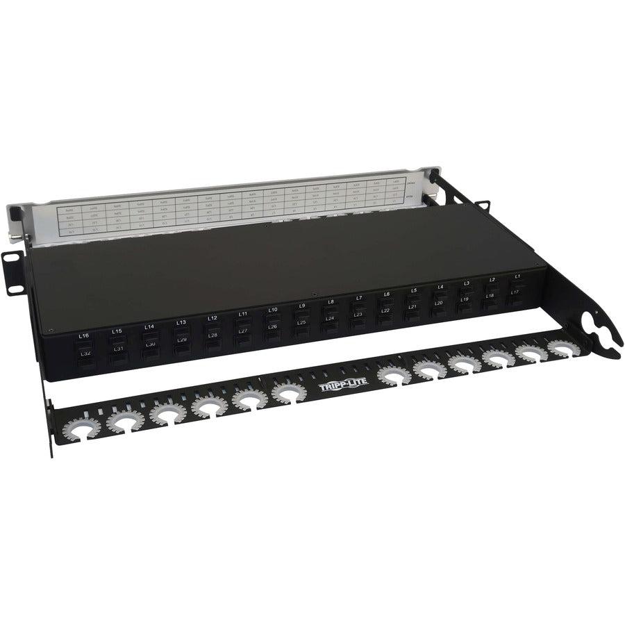 Tripp Lite N48Lss-32X32 Spine-Leaf Mpo Panel With Key-Up To Key-Down Mtp/Mpo Adapter - 12F Mtp/Mpo-Apc M/M, 8F Os2 Singlemode, 32 X 32 Ports, 1U