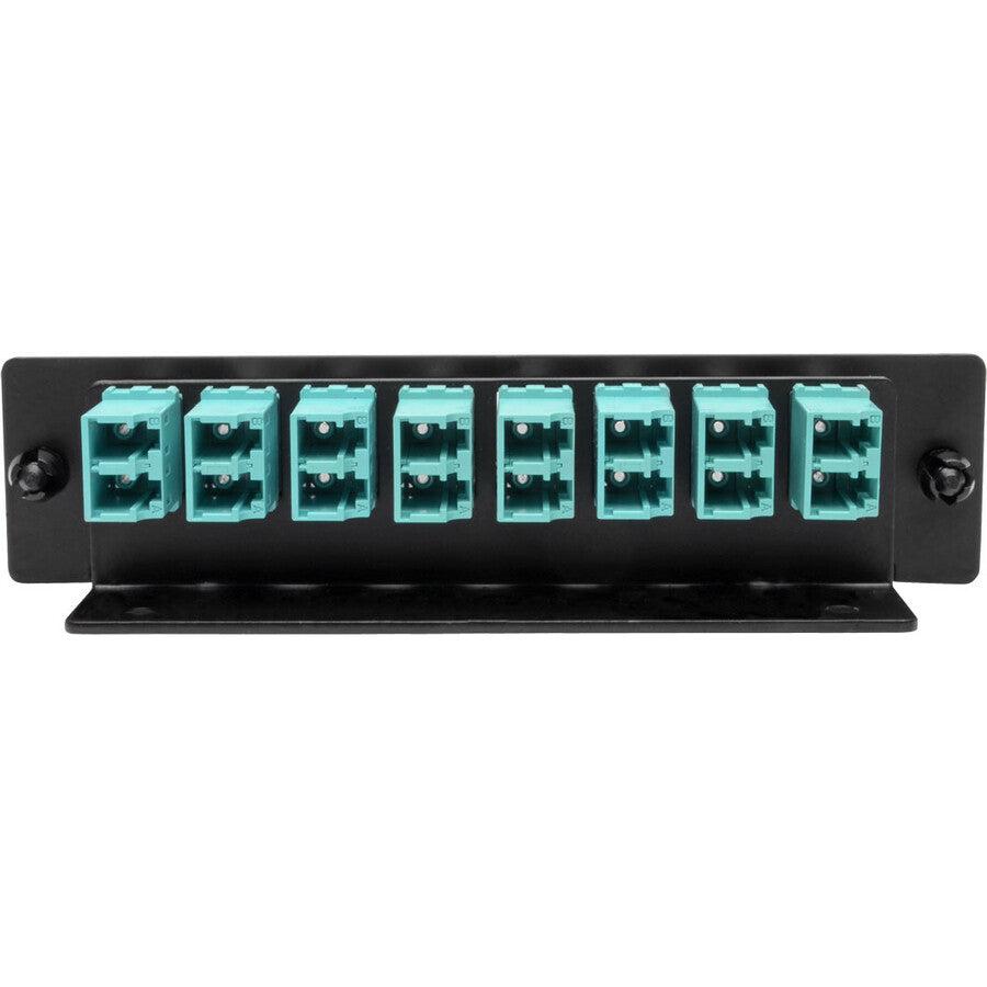 Tripp Lite N492-08D-Lc High-Density Fiber Adapter Panel (Mmf/Smf), 8 Lc Duplex Connectors, Black