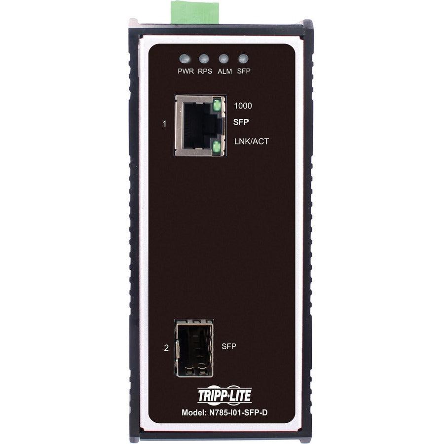 Tripp Lite N785-I01-SFP-D Industrial Gigabit Media Converter - RJ45/SFP DIN Rail | Tripp Lite