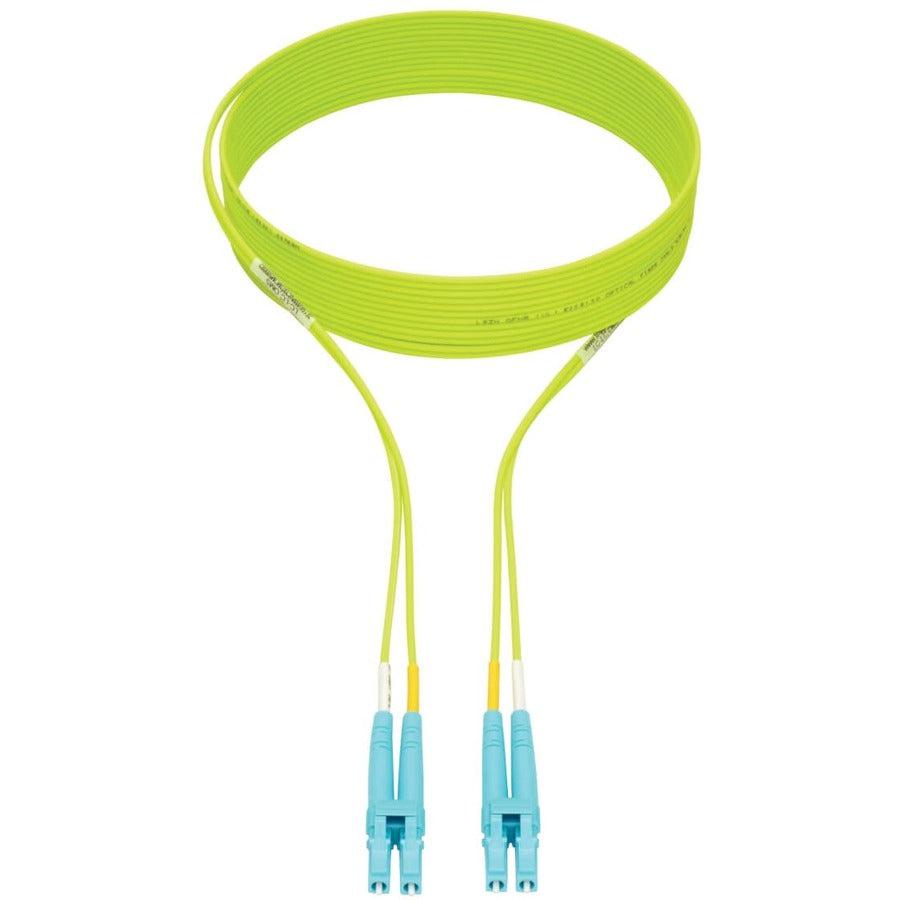 Tripp Lite N820-02M-Om5 100G Duplex Multimode 50/125 Om5 Lszh Fiber Optic Cable (Lc/Lc), Lime Green, 2 M