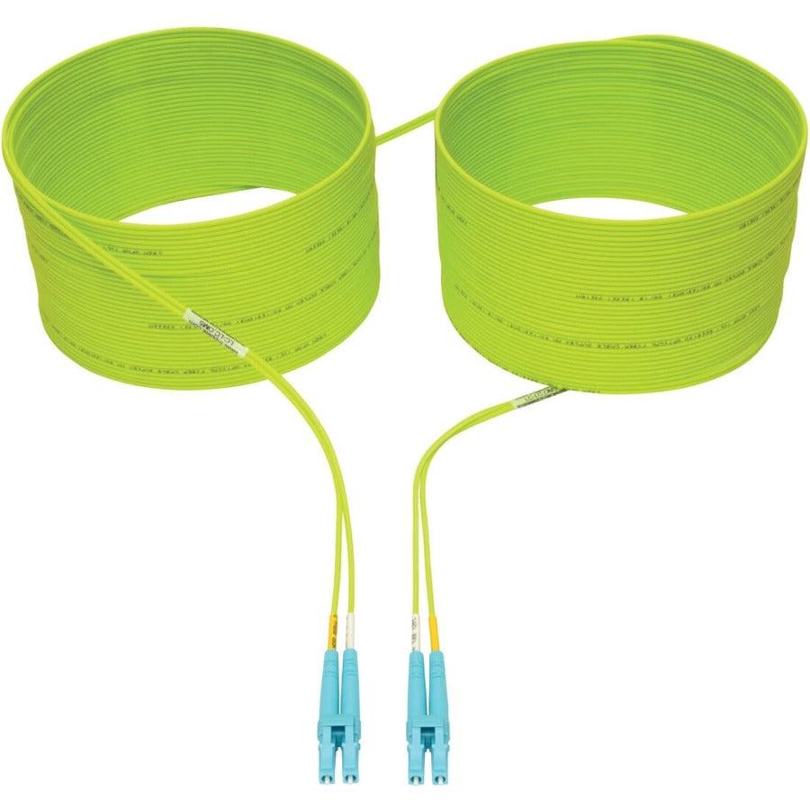 Tripp Lite N820-10M-Om5 100G Duplex Multimode 50/125 Om5 Lszh Fiber Optic Cable (Lc/Lc), Lime Green, 10 M