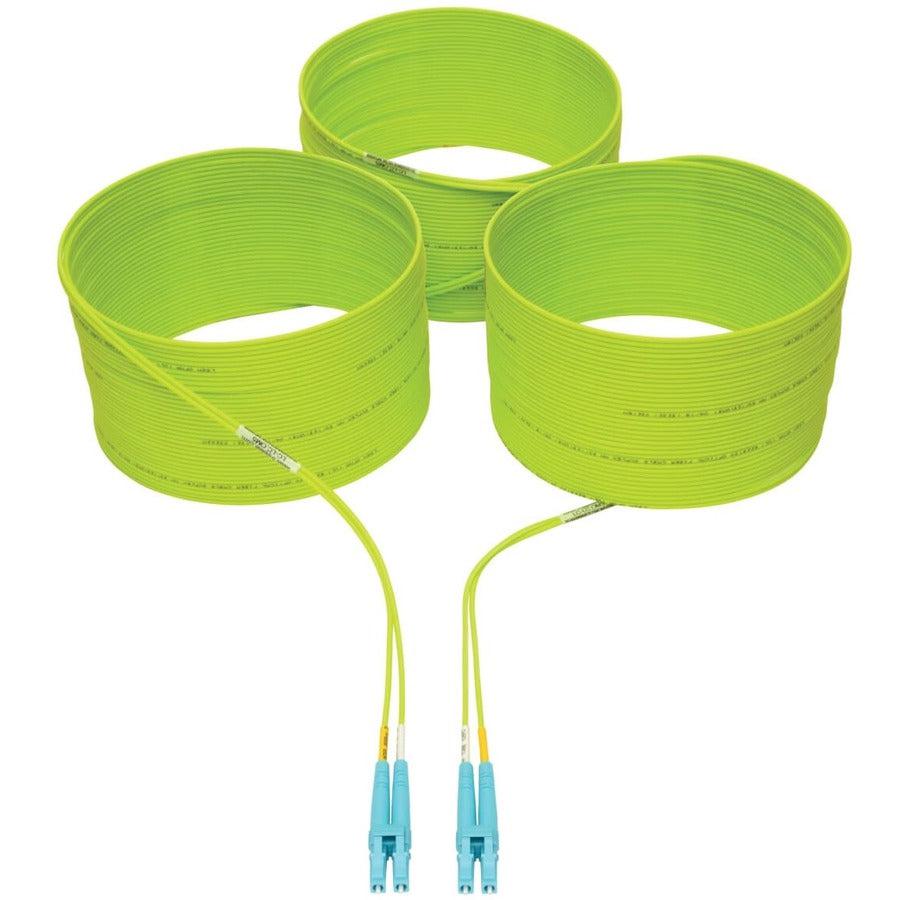 Tripp Lite N820-20M-Om5 100G Duplex Multimode 50/125 Om5 Lszh Fiber Optic Cable (Lc/Lc), Lime Green, 20 M