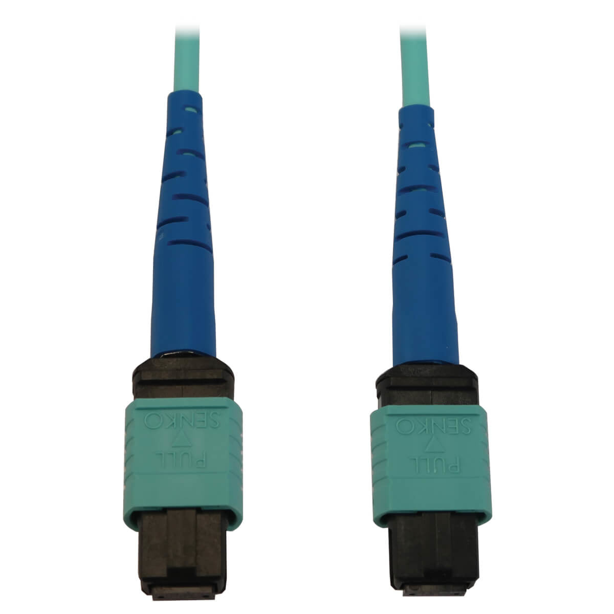 Tripp Lite N846B-03M-24-P 40/100/400G Multimode 50/125 Om3 Fiber Optic Cable (24F Mtp/Mpo-Pc F/F), Lszh, Aqua, 3 M (9.8 Ft.)