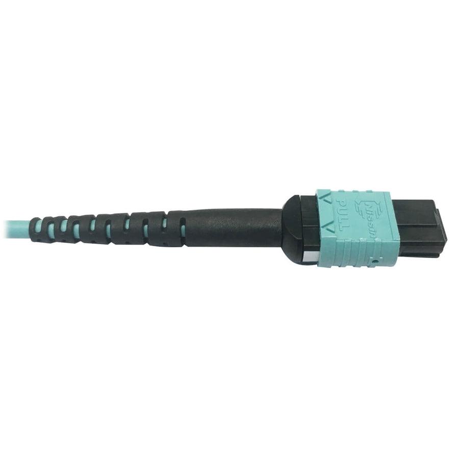 Tripp Lite N846D-01M-24Baq 400G Multimode 50/125 Om4 Plenum Fiber Optic Cable, 24F Mtp/Mpo-Pc To (X2) 12F Mtp/Mpo-Pc (F/F), Aqua, 1 M