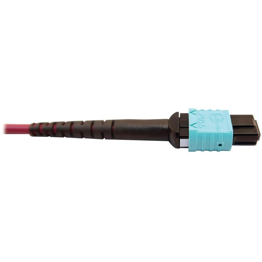 Tripp Lite N846D-05M-16Cmg 400G Multimode 50/125 Om4 Plenum Fiber Optic Cable, 16F Mtp/Mpo-Apc To 24F Mtp/Mpo-Upc (F/F), Magenta, 5 M