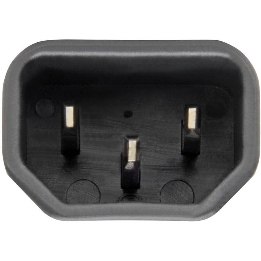Tripp Lite Nema 5-15R To C14 Power Cord Adapter - 10A, 125V, Black