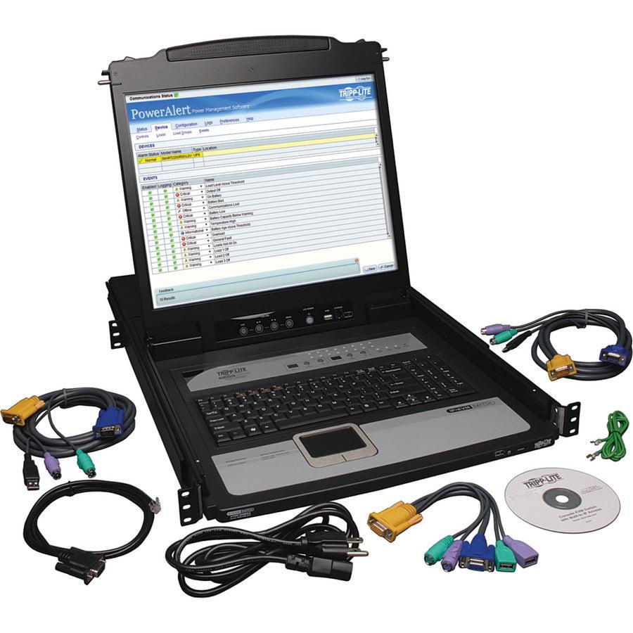 Tripp Lite Netdirector 16-Port 1U Rack-Mount Console Ip Kvm Switch W/19 In. Lcd