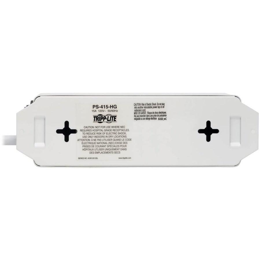 Tripp Lite Not For Patient-Care Vicinity  Ul 1363 Medical-Grade Power Strip With 4 Hospital-Grade Outlets, 15 Ft. Cord