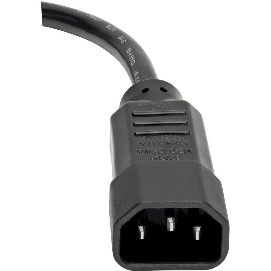 Tripp Lite P004-001 Pdu Power Cord, C13 To C14 - 10A, 250V, 18 Awg, 1 Ft. (0.31 M), Black