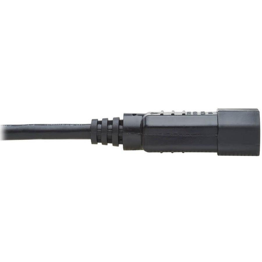 Tripp Lite P004-002-13Ra Power Extension Cord, Right-Angle C13 To C14 Pdu Style - 10A, 250V, 18 Awg, 2 Ft. (0.61 M), Black