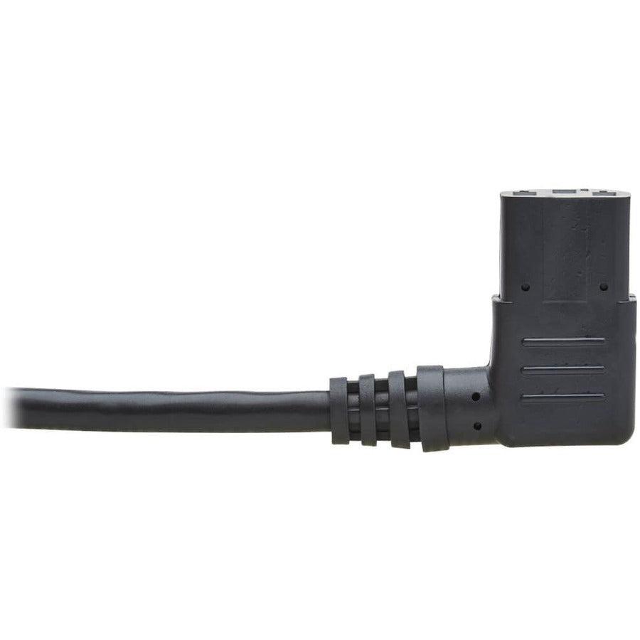 Tripp Lite P004-002-13Ra Power Extension Cord, Right-Angle C13 To C14 Pdu Style - 10A, 250V, 18 Awg, 2 Ft. (0.61 M), Black