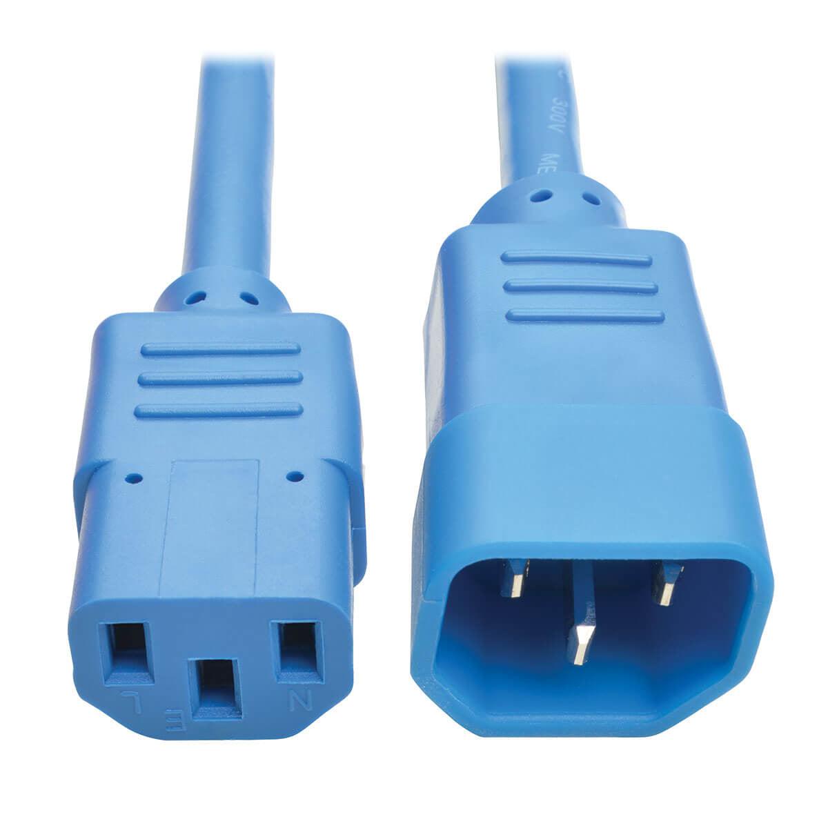 Tripp Lite P004-002-Abl Pdu Power Cord, C13 To C14 - 10A, 250V, 18 Awg, 2 Ft. (0.61 M), Blue