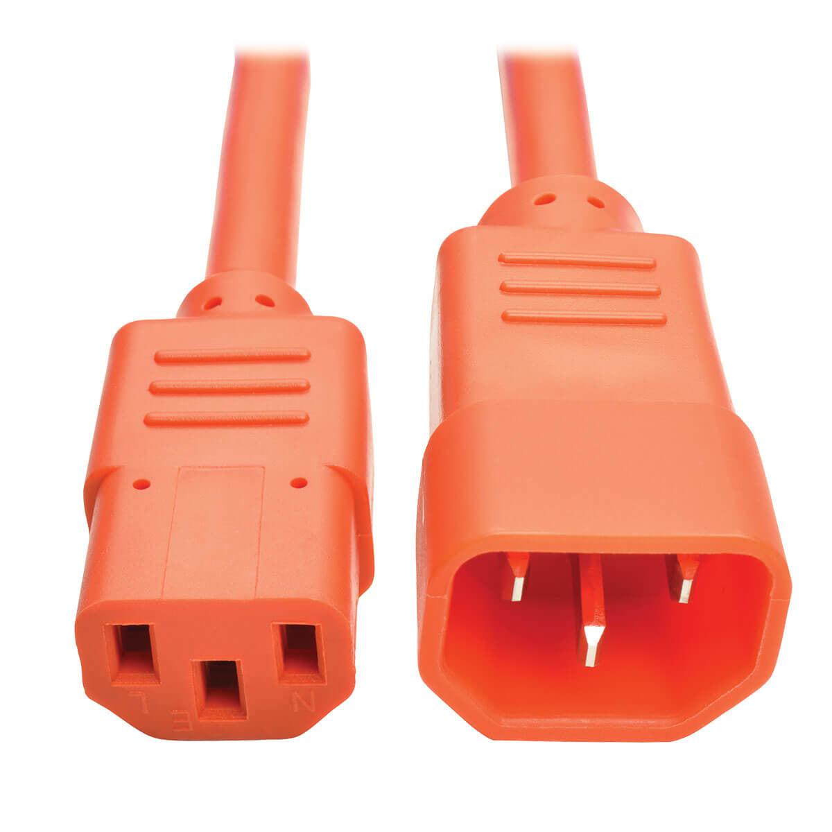 Tripp Lite P004-002-Aor Pdu Power Cord, C13 To C14 - 10A, 250V, 18 Awg, 2 Ft. (0.61 M), Orange