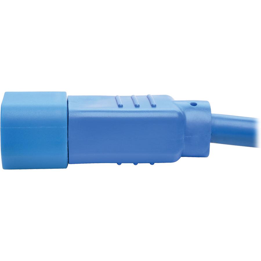 Tripp Lite P004-002-Abl Pdu Power Cord, C13 To C14 - 10A, 250V, 18 Awg, 2 Ft. (0.61 M), Blue