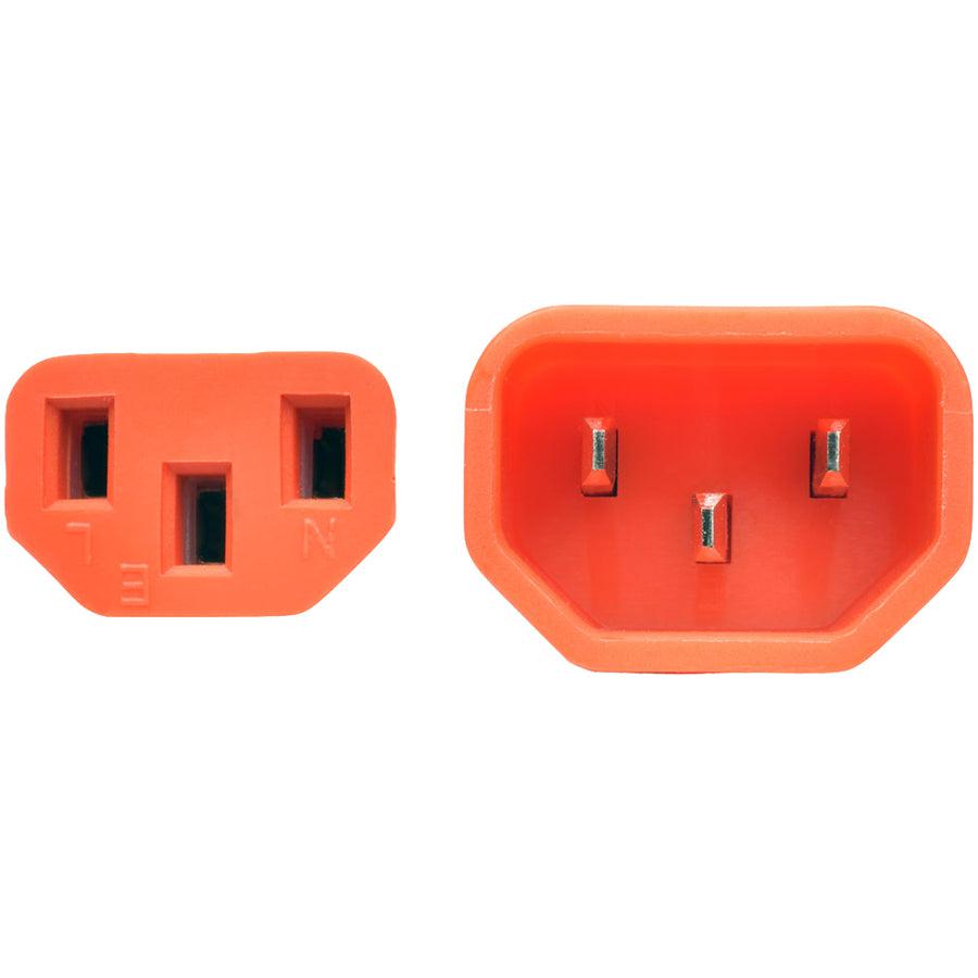 Tripp Lite P004-002-Aor Pdu Power Cord, C13 To C14 - 10A, 250V, 18 Awg, 2 Ft. (0.61 M), Orange