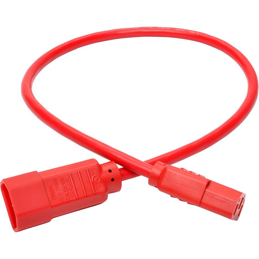 Tripp Lite P004-002-Ard Pdu Power Cord, C13 To C14 - 10A, 250V, 18 Awg, 2 Ft. (0.61 M), Red