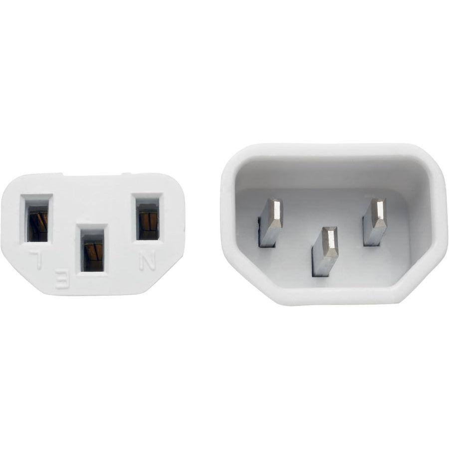 Tripp Lite P004-002-Awh Pdu Power Cord, C13 To C14 - 10A, 250V, 18 Awg, 2 Ft. (0.61 M), White