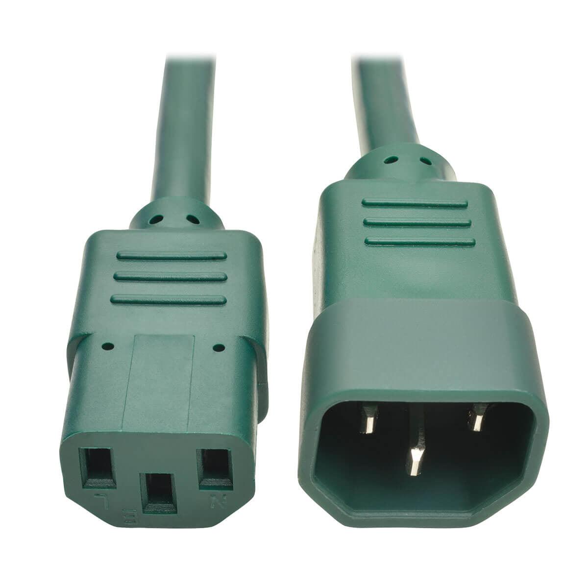 Tripp Lite P004-003-Agn Pdu Power Cord, C13 To C14 - 10A, 250V, 18 Awg, 3 Ft. (0.91 M), Green
