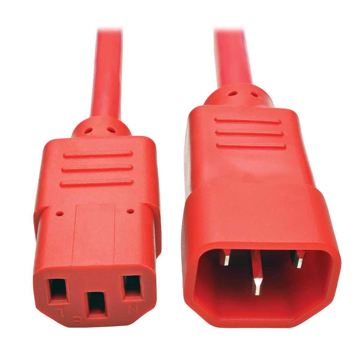 Tripp Lite P004-003-Ard Pdu Power Cord, C13 To C14 - 10A, 250V, 18 Awg, 3 Ft. (0.91 M), Red