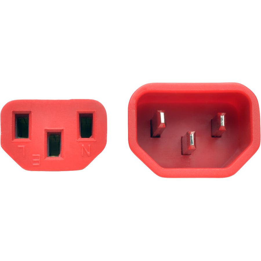 Tripp Lite P004-003-Ard Pdu Power Cord, C13 To C14 - 10A, 250V, 18 Awg, 3 Ft. (0.91 M), Red