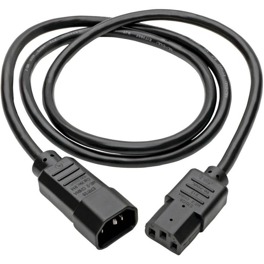 Tripp Lite P004-003 Pdu Power Cord, C13 To C14 - 10A, 250V, 18 Awg, 3 Ft. (0.91 M), Black