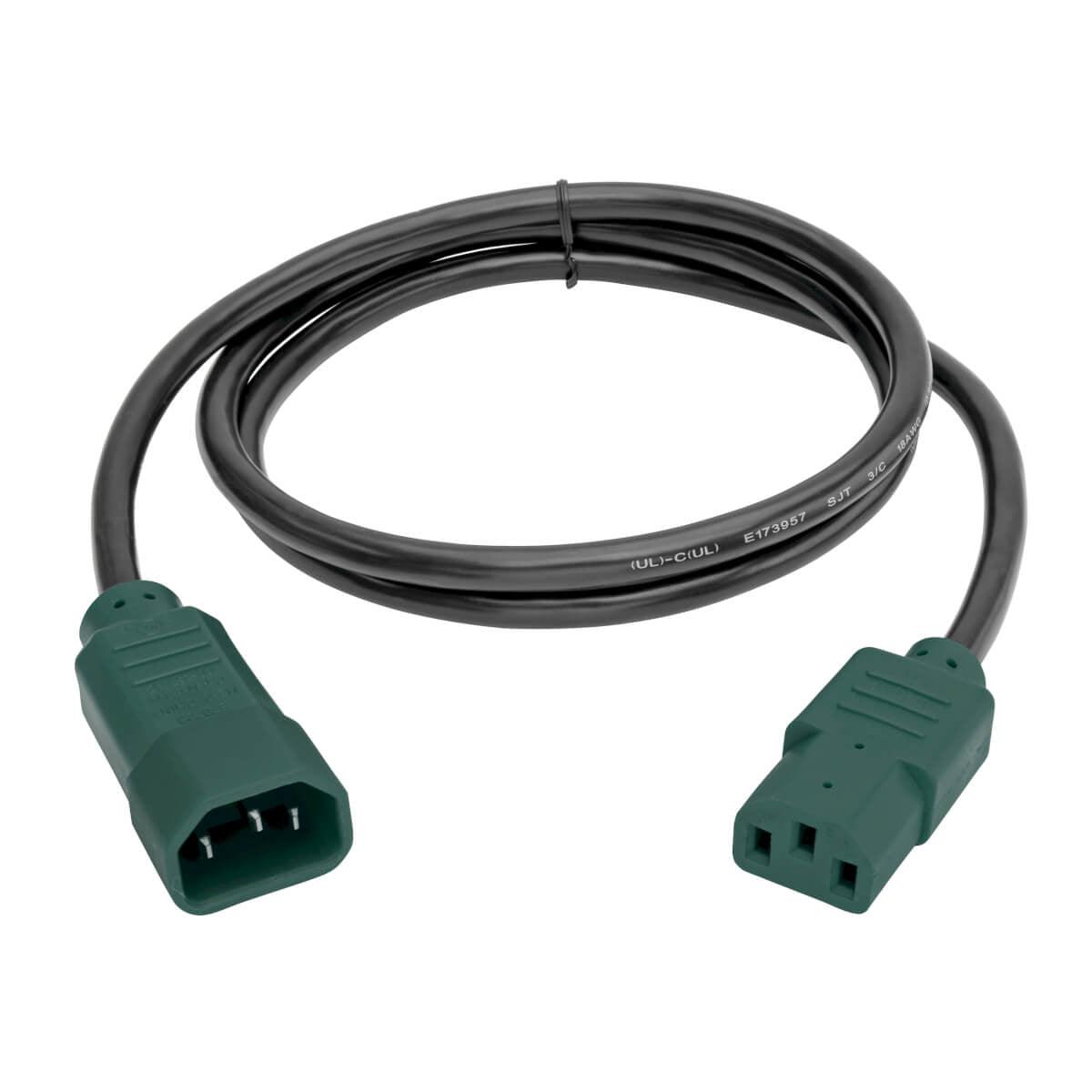 Tripp Lite P004-004-Gn Pdu Power Cord, C13 To C14 - 10A, 250V, 18 Awg, 4 Ft. (1.22 M), Green