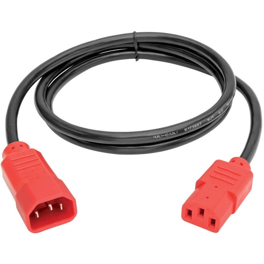 Tripp Lite P004-004-Rd Pdu Power Cord, C13 To C14 - 10A, 250V, 18 Awg, 4 Ft. (1.22 M), Red