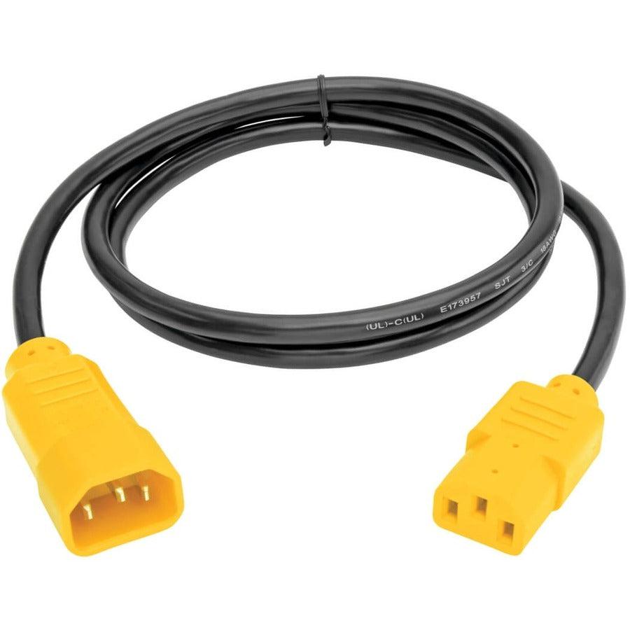 Tripp Lite P004-004-Yw Pdu Power Cord, C13 To C14 - 10A, 250V, 18 Awg, 4 Ft. (1.22 M), Yellow
