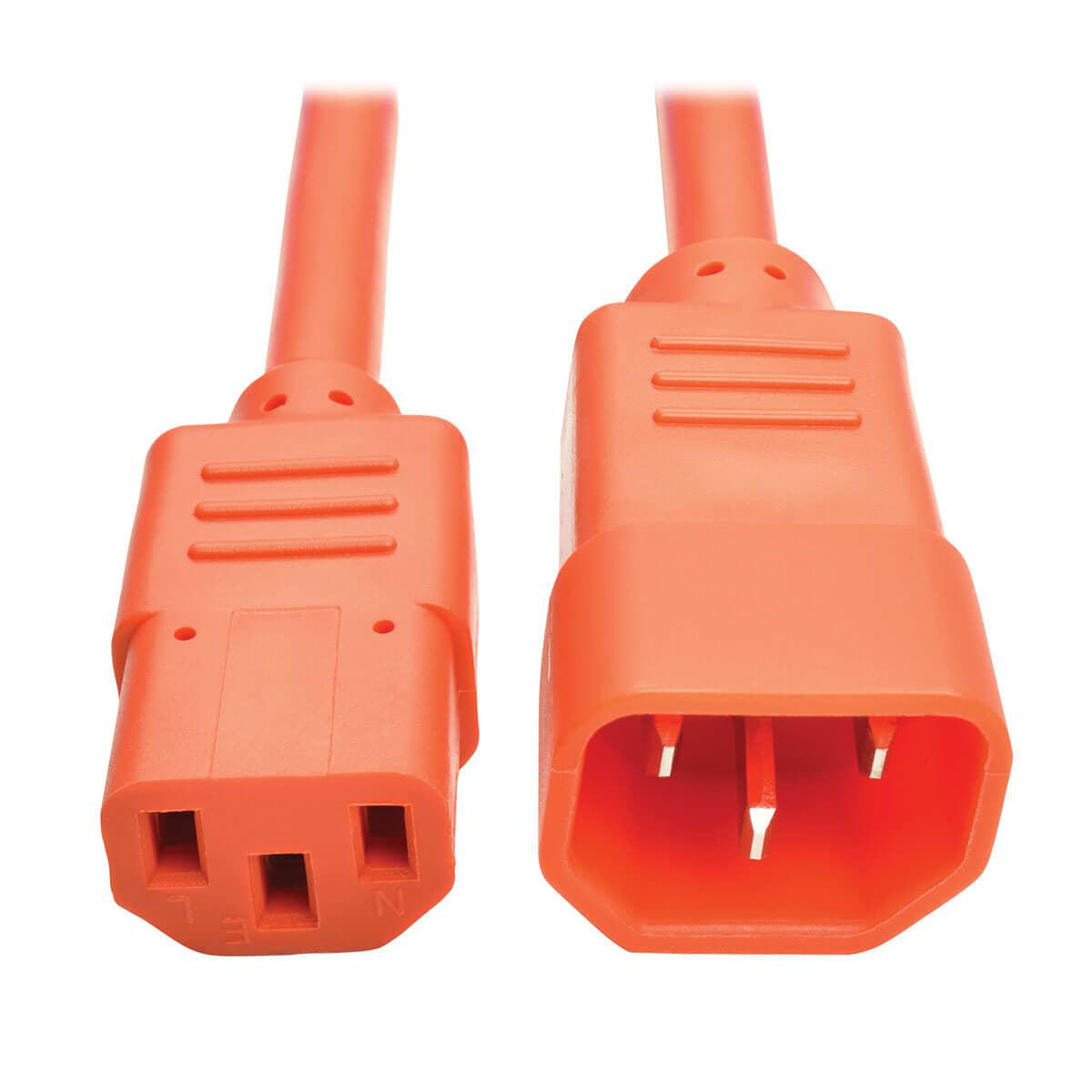 Tripp Lite P004-006-Aor Pdu Power Cord, C13 To C14 - 10A, 250V, 18 Awg, 6 Ft. (1.83 M), Orange