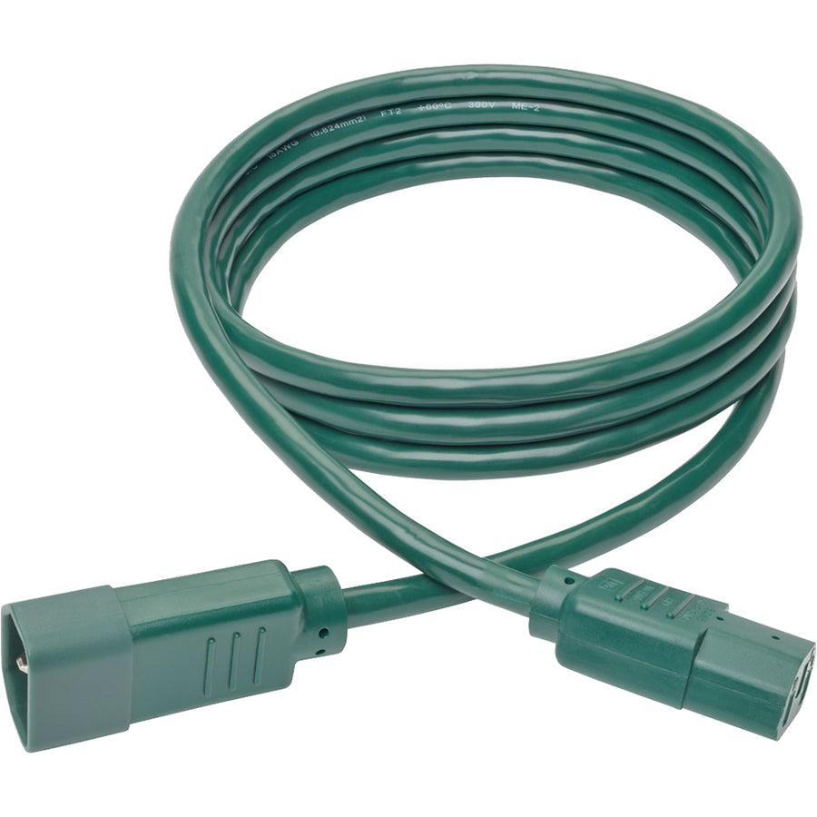 Tripp Lite P004-006-Agn Pdu Power Cord, C13 To C14 - 10A, 250V, 18 Awg, 6 Ft. (1.83 M), Green