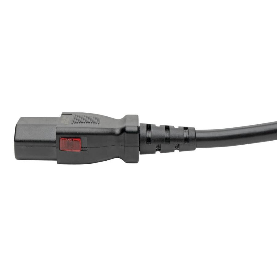 Tripp Lite P004-L01 Power Extension Cord, Locking C13 To C14 Pdu Style - 10A, 250V, 18 Awg, 1 Ft. (0.31 M)