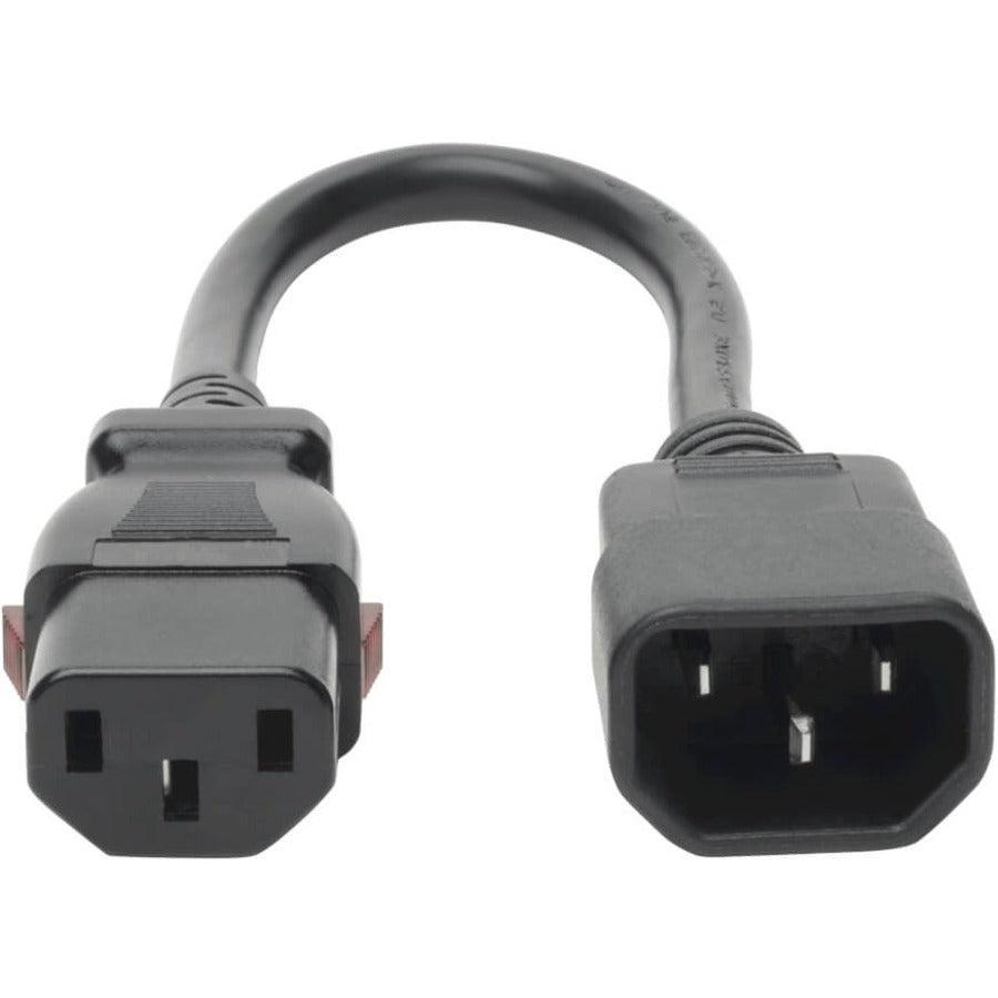 Tripp Lite P004-L01 Power Extension Cord, Locking C13 To C14 Pdu Style - 10A, 250V, 18 Awg, 1 Ft. (0.31 M)